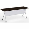 Special-T Table, FlipNest, Transform2, 72inx24inx30in, Ebony Recon/Silver SCTTRNF22472SER